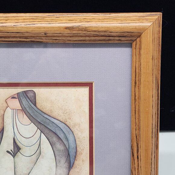 Framed Wall Decor G.E. Mullan Framed Art Print Of Southwest Woman With Pottery O - Picture 6 of 9